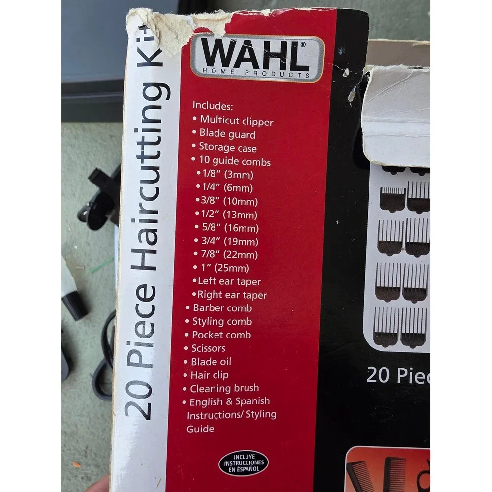 Wahl 20 Piece Haircutting Kit Model NAC Corded Clipper Set with‎ Storage Case Z1